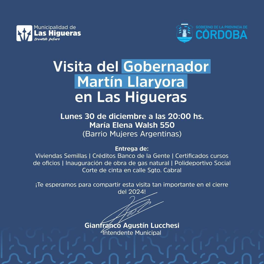 VISITA DEL GOBERNADOR MARTÍN LLARYORA